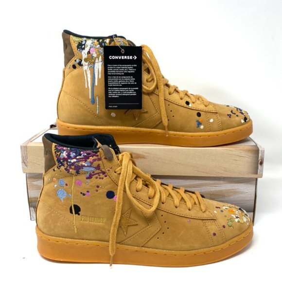 💖MEGA SALE💖Converse X Bandulu Shoes Men's Pro Leather Mid Honey Suede 169908C - Picture 5 of 9